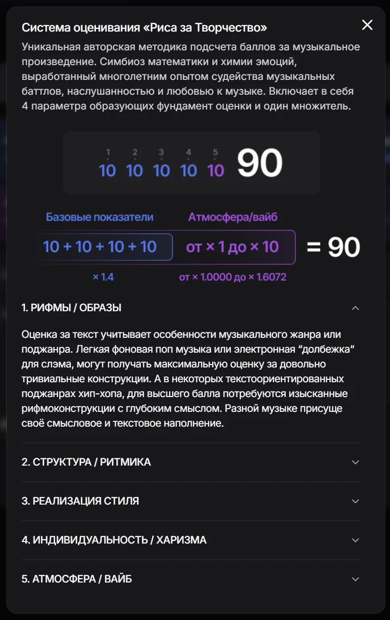 Описание системы — было: короткая модалка с аккордеоном